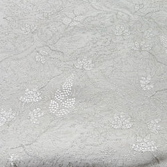 Natural Beige Thread Zari Slub Silk Embroidery