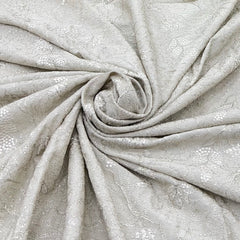 Natural Beige Thread Zari Slub Silk Embroidery