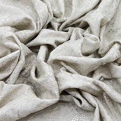 Natural Beige Thread Zari Slub Silk Embroidery