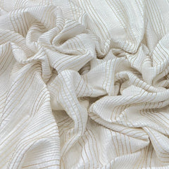 White Pintex Zari Thread Slub Silk Embroidery