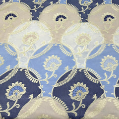 Cream & Grey Floral Jal Zari Silk Brocade