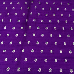 Purple Floral Butti Meenakari Raw Silk Brocade