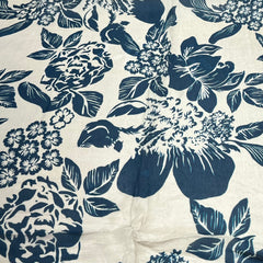 Cream and Blue Floral Jal Chinnon Chiffon Print