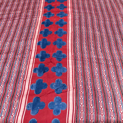 Maroon Geometric Panel Modal Satin Ajrak Print
