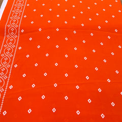 Orange Bandhani Crepe Printed