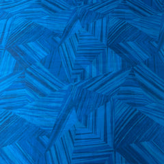 Cobalt Blue Geometric Organza Print