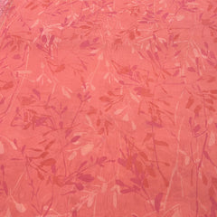 Peach Spring Floral Organza Print