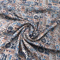 Beige Ethnic Mul Cotton Print