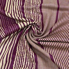 Wine Stripe Pure Tussar Print