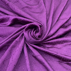 Purple Geometric Thread Slub Satin Embroidery