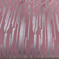 Onion Pink Silver Dotted Pleated Satin Foil