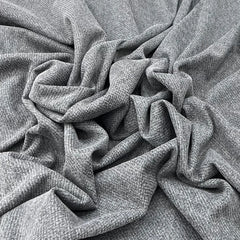 Dark Grey Knitted Tweed Jacquard