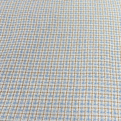 Blue Beige White Checks Acrylic Yarn Woven Tweed