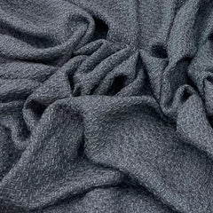 Plain Black Checks Acrylic Yarn Woven Tweed