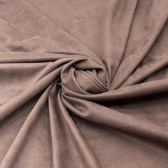 Brown Plain Knitted Suede