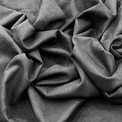 Black Plain Knitted Suede