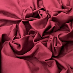 Maroon Plain Knitted Suede