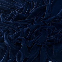 Navy Blue Plain Micro Velvet