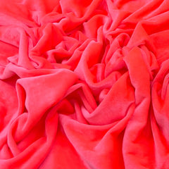 Bright Pink Plain Silk Velvet