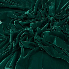 Bottle Green Plain Micro Velvet