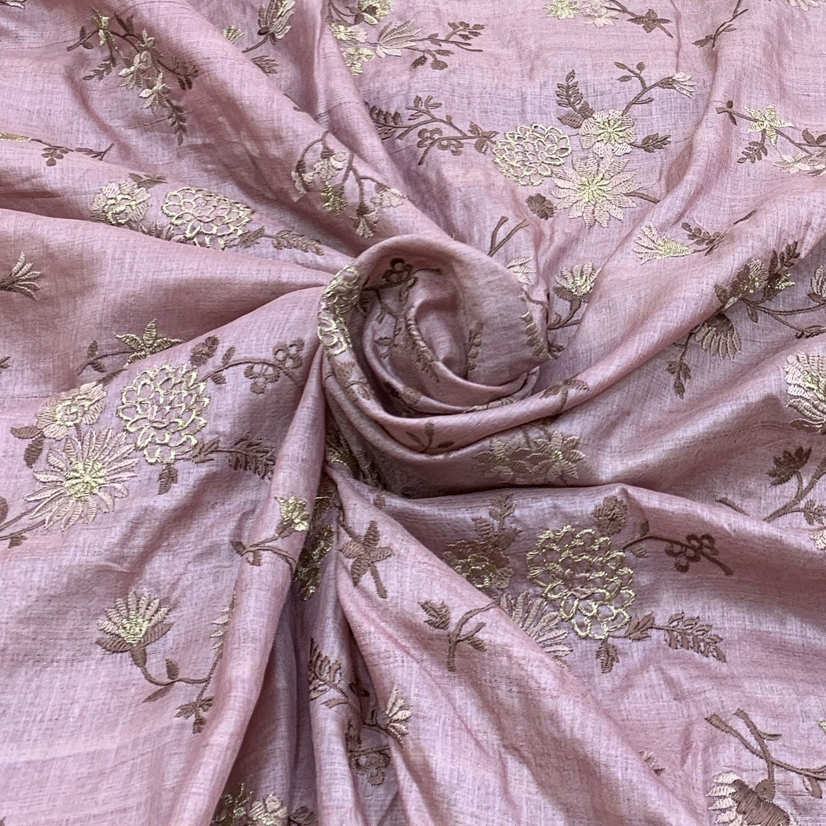 Tusser Silk Embroidery Fabric