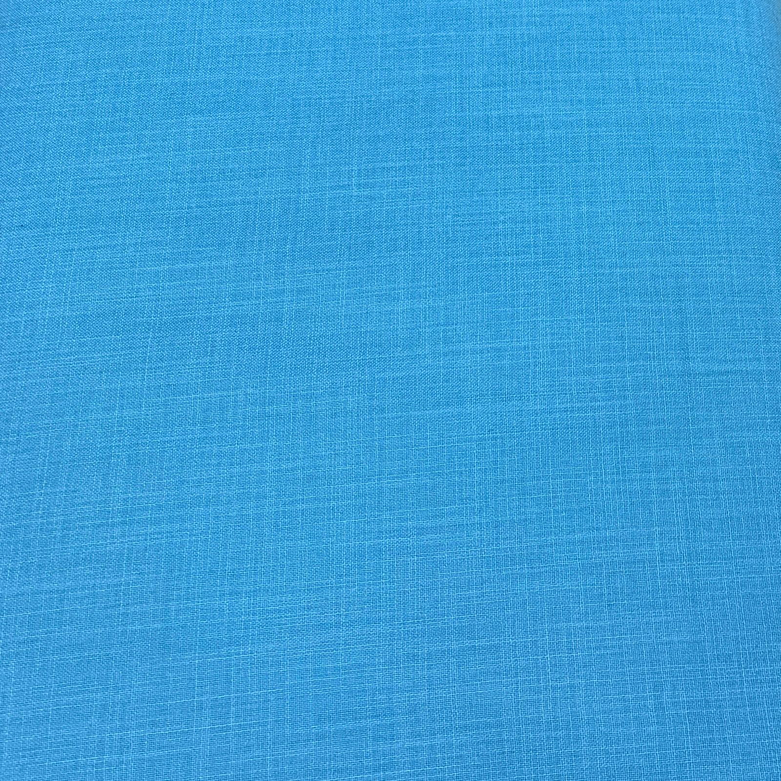 Firozi Blue Plain Cotton Matka Fabric