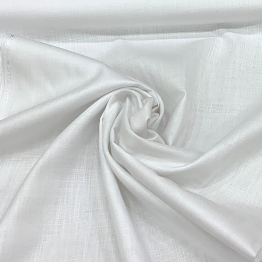 Off White Plain Cotton Matka Fabric