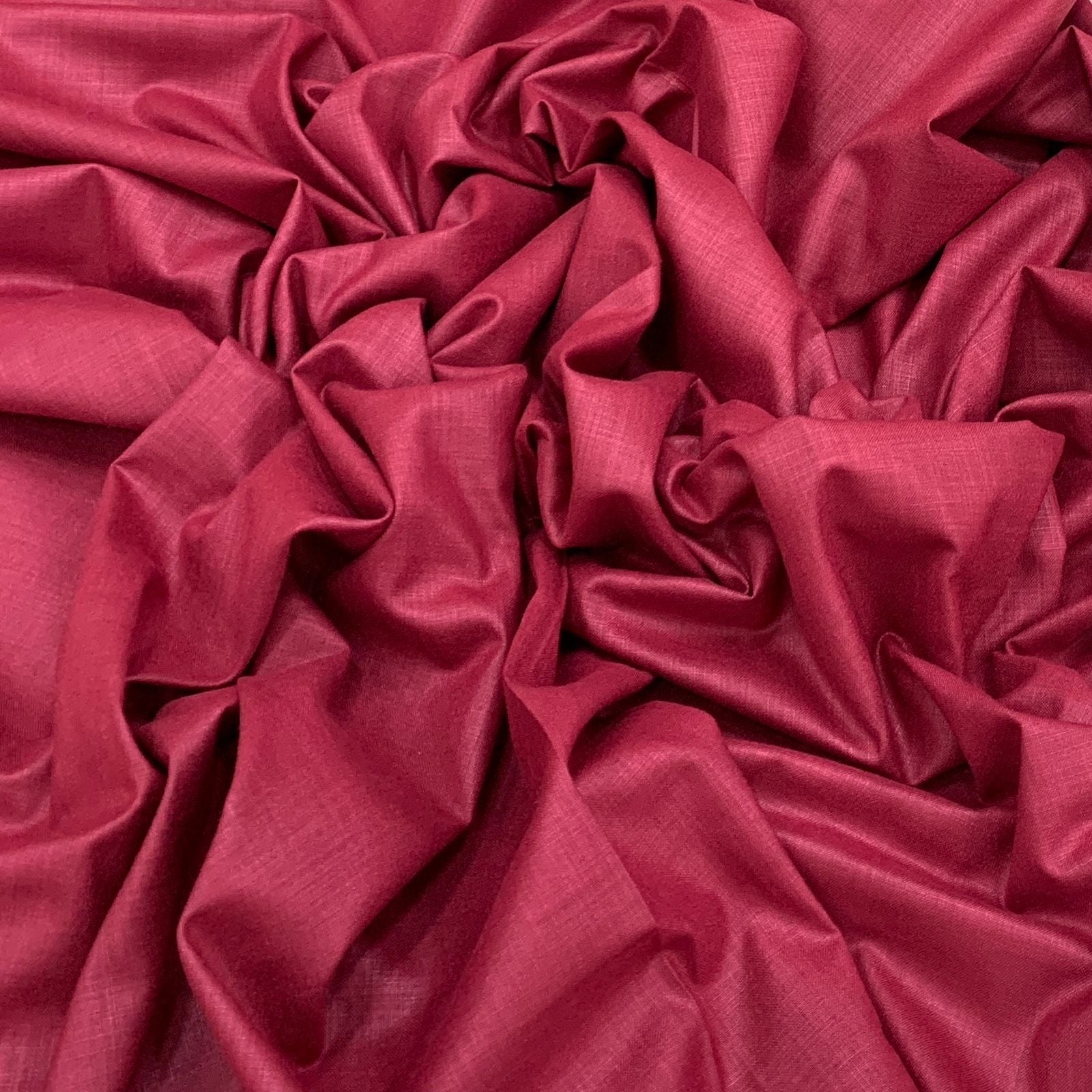 Dark Maroon Cotton Plain Cotton Matka Fabric