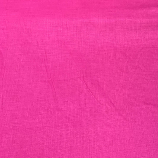 Dark Pink Plain Cotton Matka Fabric