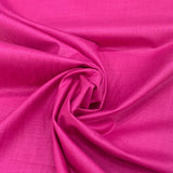 Dark Pink Plain Cotton Matka Fabric