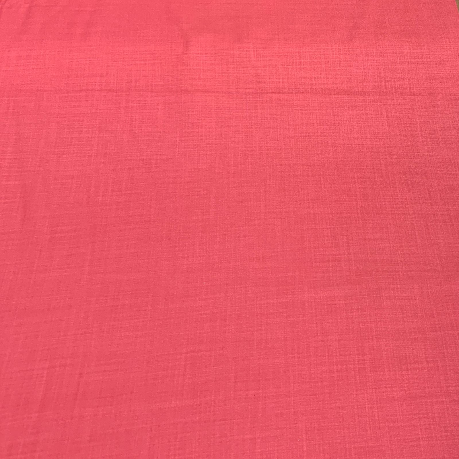 Carrot Pink Plain Cotton Matka Fabric