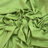 Light Green Plain Cotton Matka Fabric