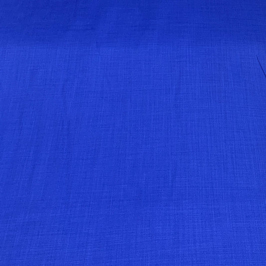 Royal Blue Plain Cotton Matka Fabric