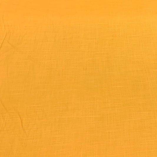 Ochre Yellow Plain Cotton Matka Fabric