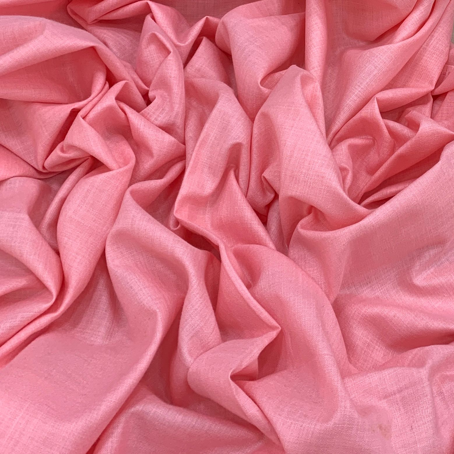 Baby Pink Plain Cotton Matka Fabric