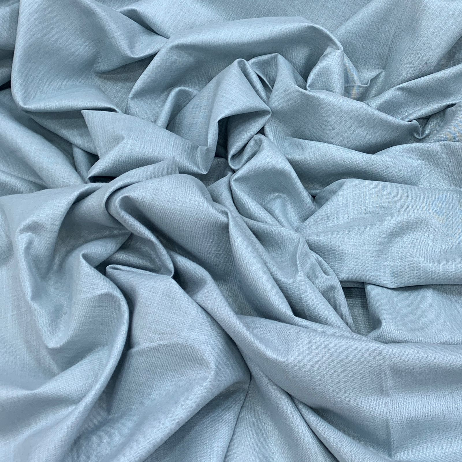 Bluish Grey Plain Cotton Matka Fabric