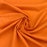 Dark Orange Plain Cotton Matka Fabric