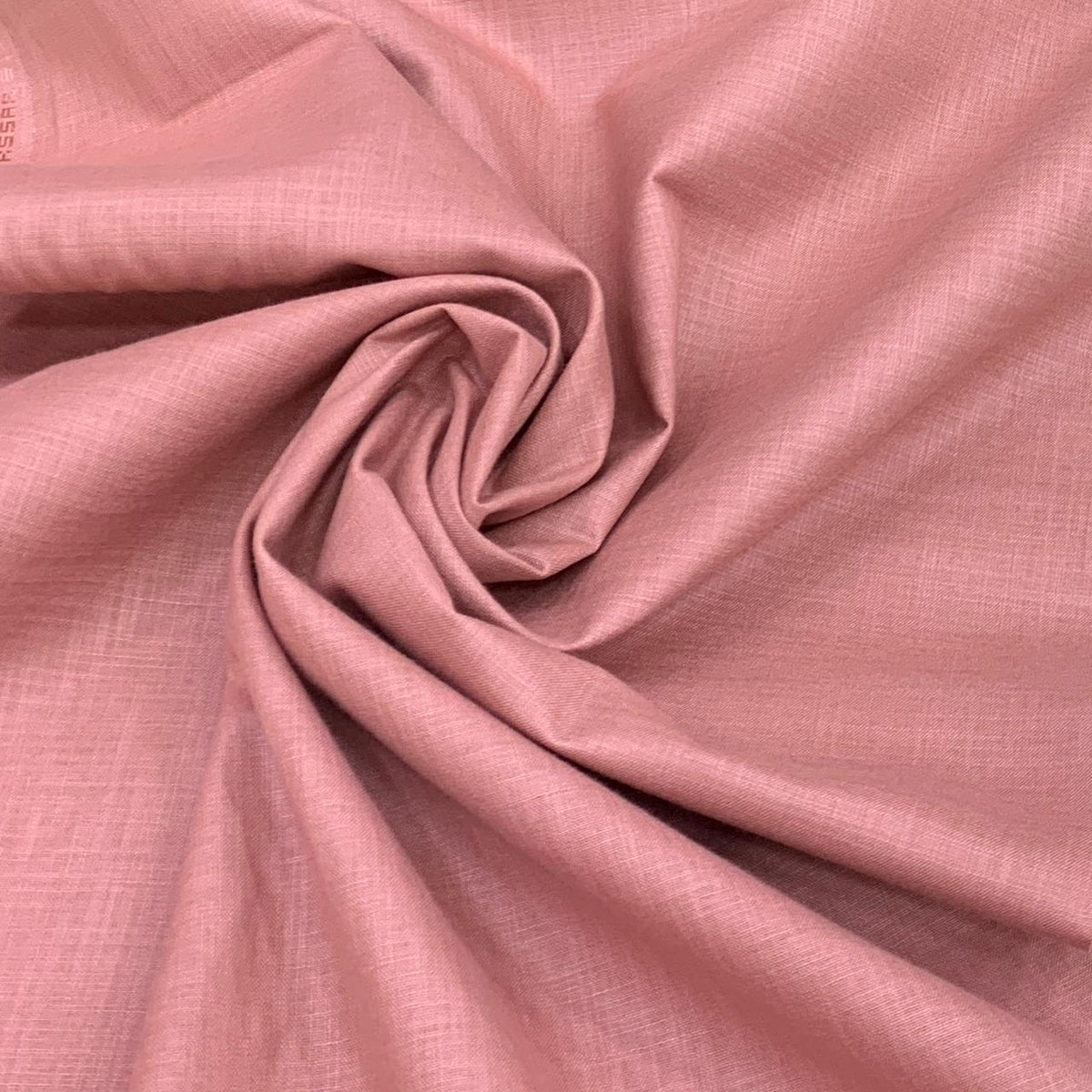 Pinkish Peach Plain Cotton Matka Fabric