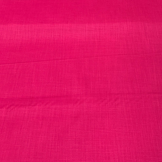 Rani Pink Plain Cotton Matka Fabric