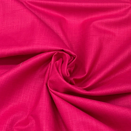 Rani Pink Plain Cotton Matka Fabric