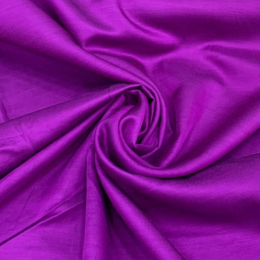 Purple Plain Satin Linen Fabric