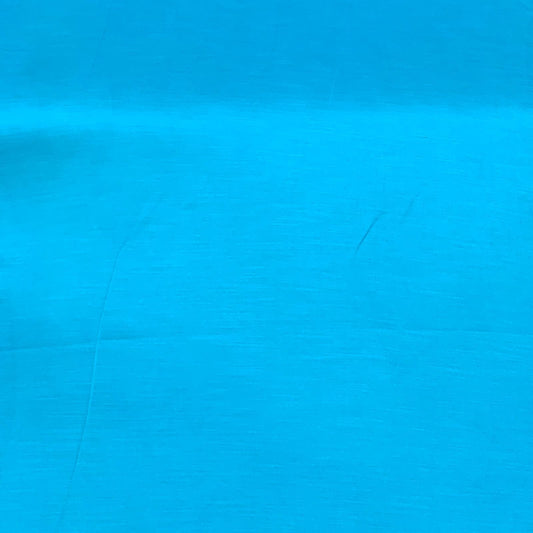 Firozi Blue Plain Satin Linen Fabric