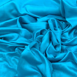 Firozi Blue Plain Satin Linen Fabric