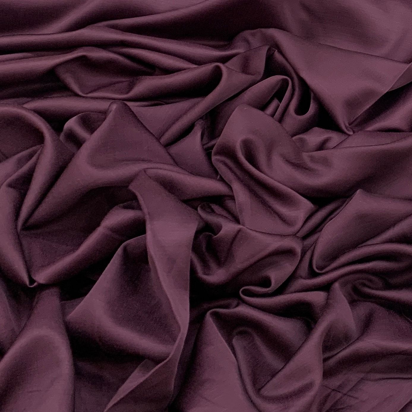 Dark Wine Plain Satin Linen Fabric