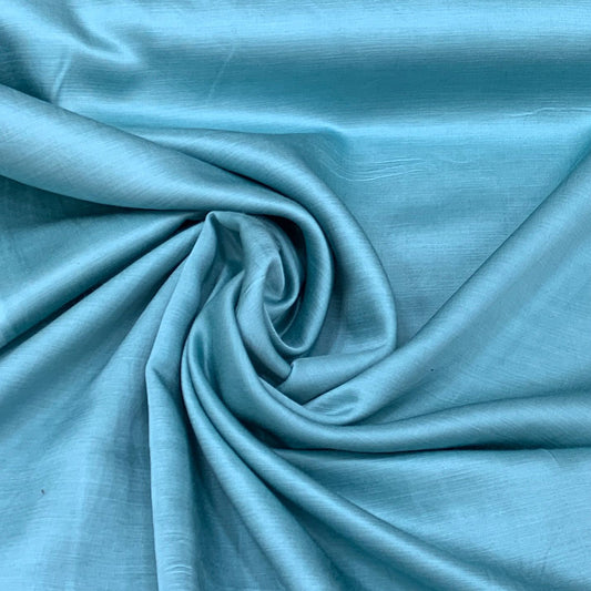 Pastle Blue Plain Satin Linen Fabric