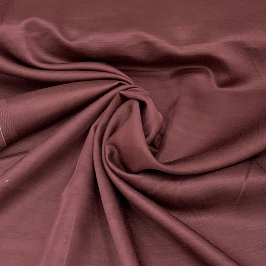 Brown Plain Satin Linen Fabric