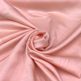 Light Peach Plain Satin Linen Fabric