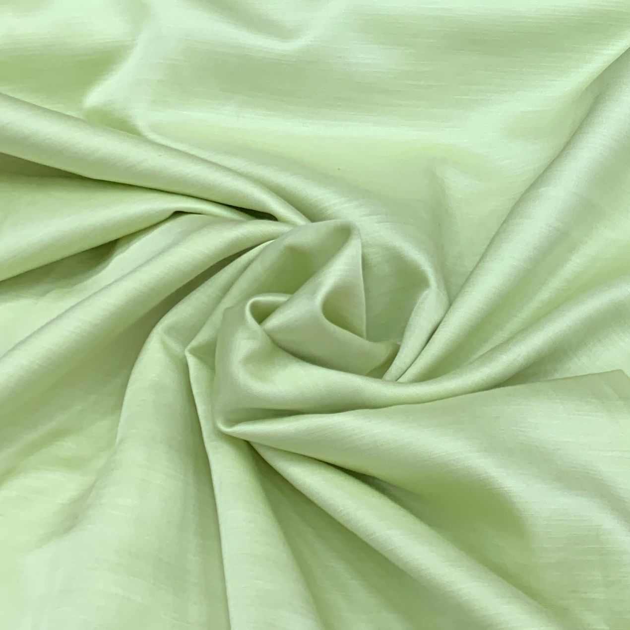 Dark Pista Green Plain Satin Linen Fabric