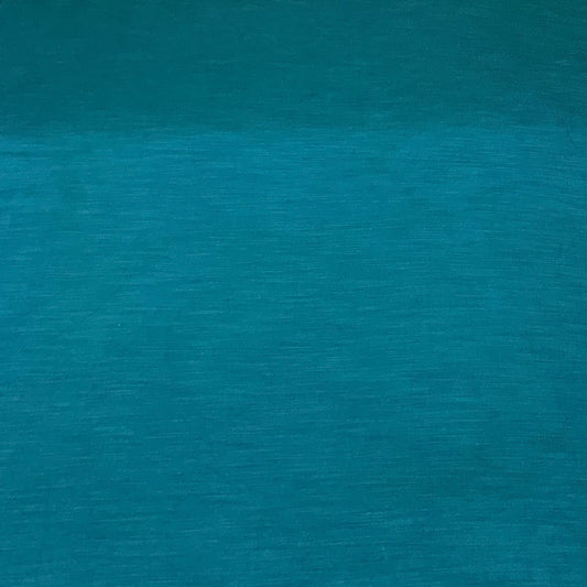 Bluish Green Plain Satin Linen Fabric