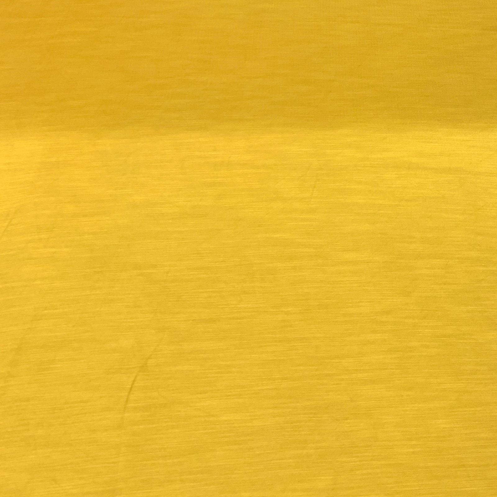 Yellow Plain Satin Linen Fabric